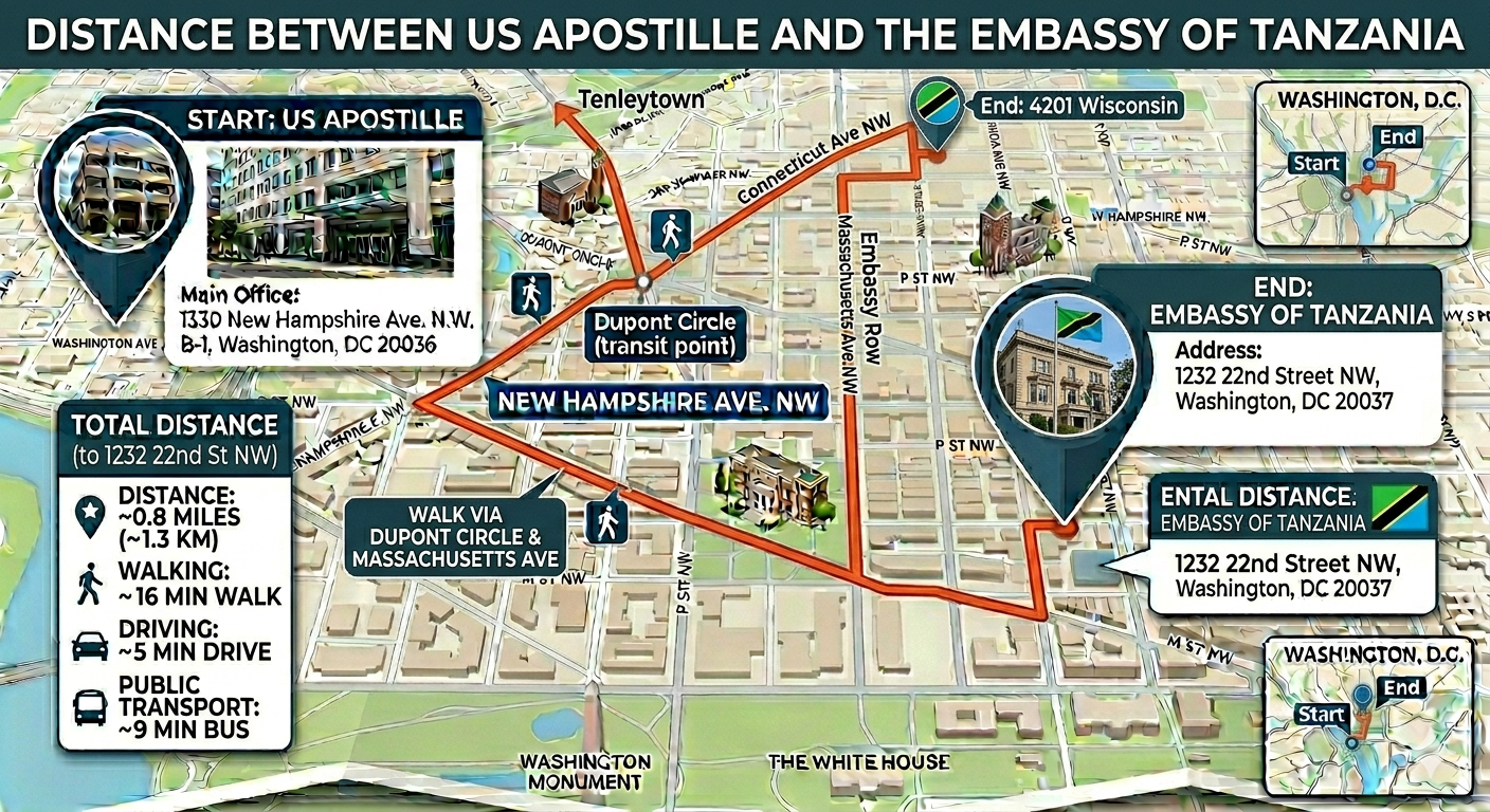 Map of Tanzania Document Legalization & Authentication Services